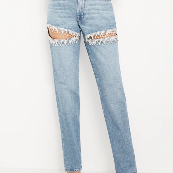 BRAND NEW GOOD AMERICAN GOOD ICON STRAIGHT DIAMOND JEANS SIZE 6 - Picture 2 of 5